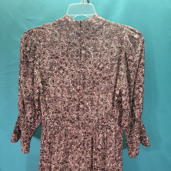 Ba&Sh Womens Floral Long Sleeve Maxi Dress Size 1 Viscose - Picture 8 of 11